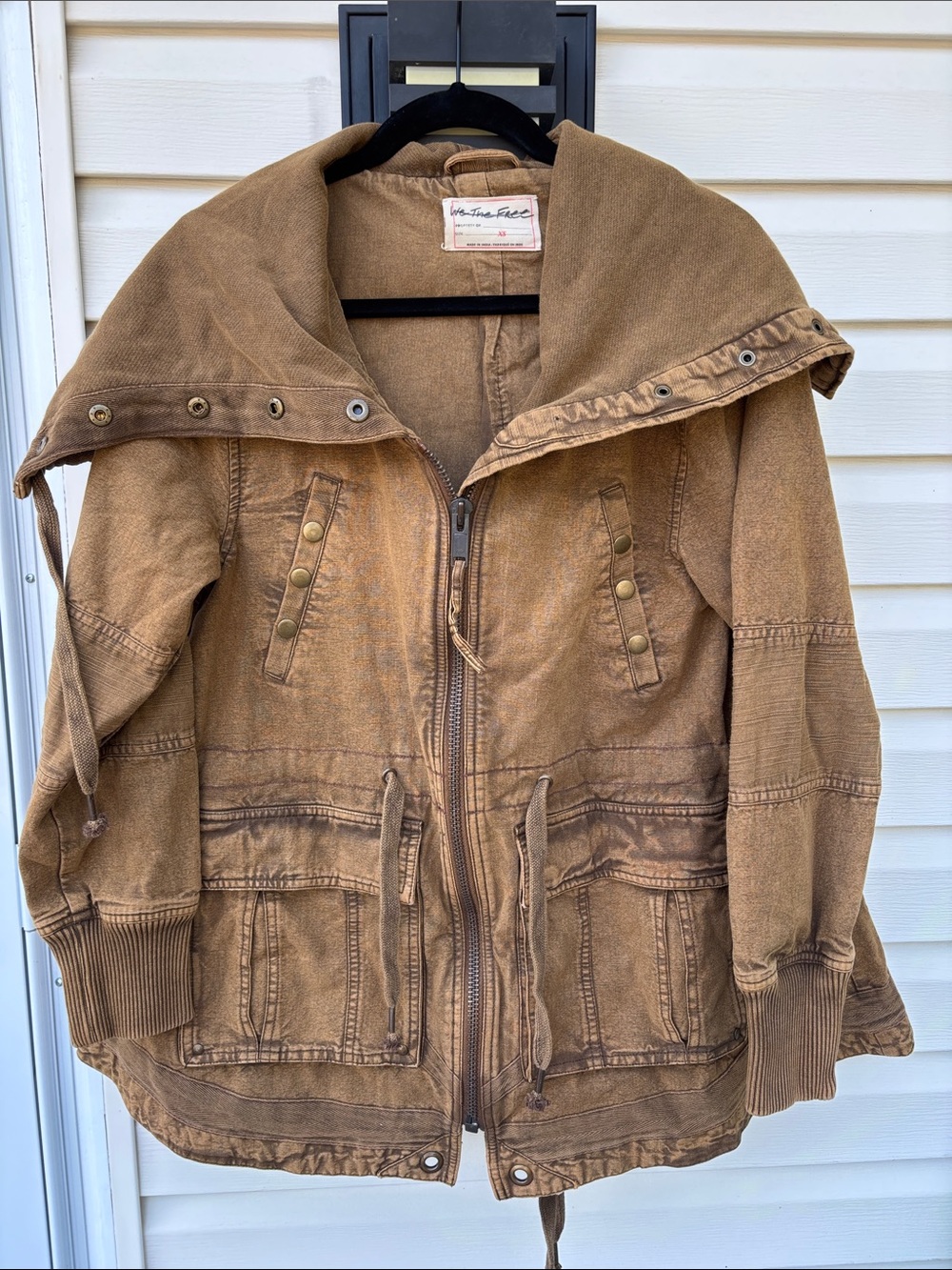 We The Free Ladies Brown Mustard Surplus Parka Jacket-XS